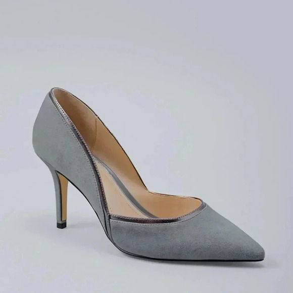 WHBM Metallic-Trim Suede Pumps size 9.5 - Picture 2 of 9